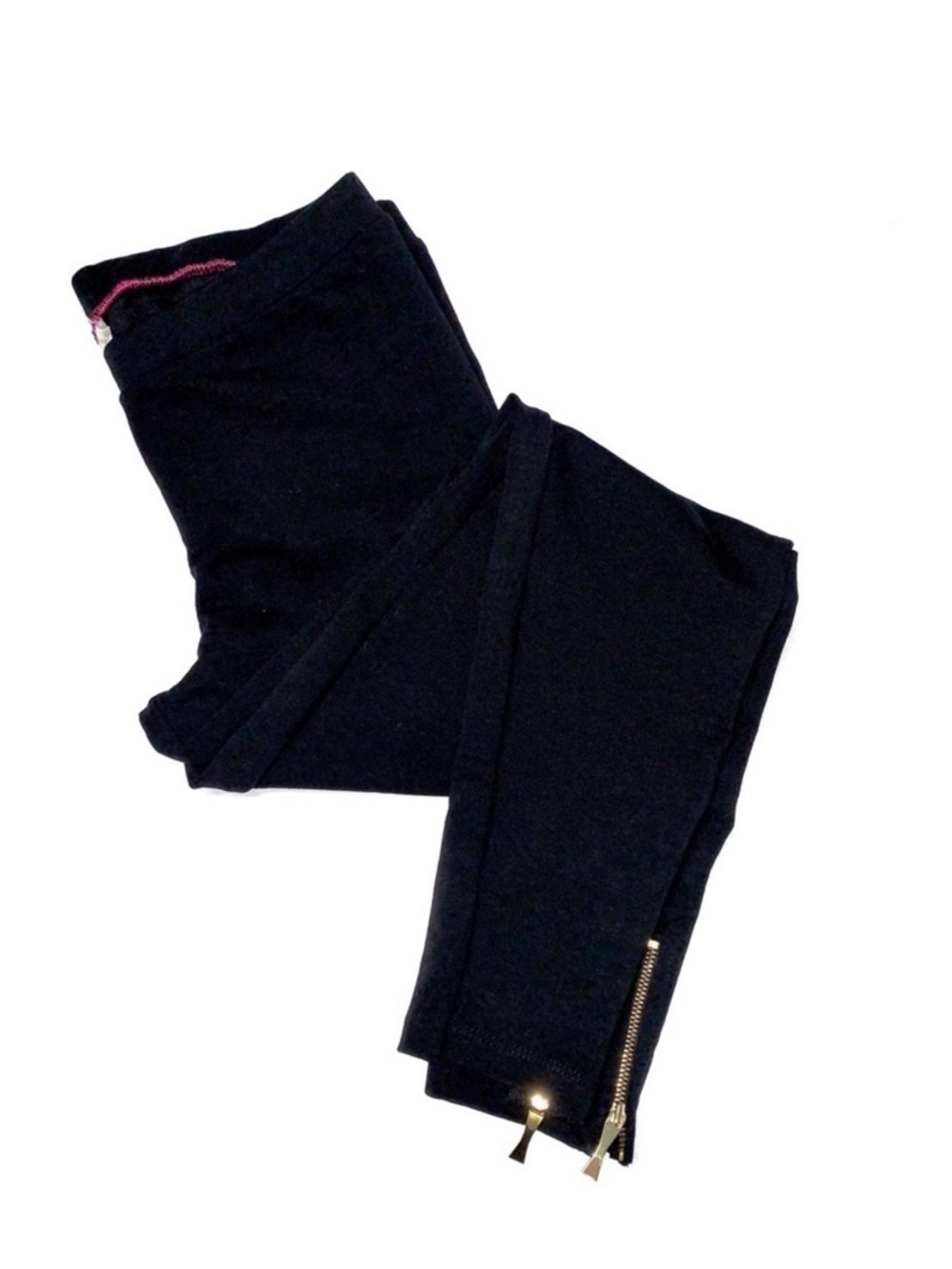 kate spade Black Leggings with Gold Zipper Accents